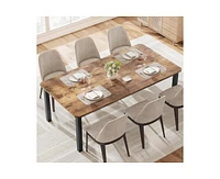 gaomon Industrial Dining Table for 68 People,78.7" Long Kitchen Table, Wood Dining Table, Kitchen & Dining Room Table,Rectangle Dining Room Table for