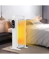 1500W Electric Oil-Filled Radiator Space Heater with Foldable Drying Rack