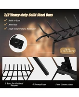Gouun 31 Inch Fireplace Grate for Outdoor Fire Pit-l