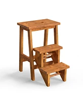 Gouun Boys 3-in-1 Rubber Wood Step Stool with Convenient Handle