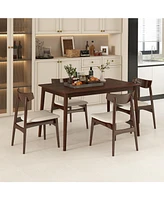 Gouun 48 Inches Wooden Dining Table for 4 People