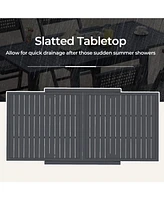 Gouun Expandable Patio Dining Table for 4-6 People