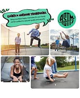 12/14/15/16 Feet Outdoor Recreational Trampoline with Ladder and Enclosure Net