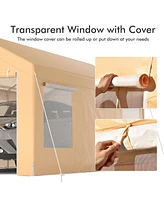 Gouun 10 x 20 Feet Heavy-Duty Steel Portable Carport Car Canopy Shelter