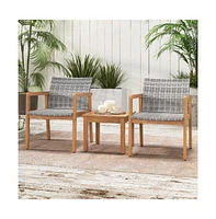 Gouun 3 Pieces Patio Furniture Set with Chair