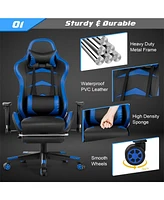 Gouun Massage Gaming Chair with Footrest