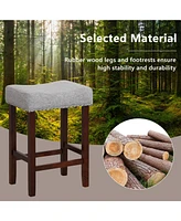 Gouun Set of 2 25 Inch Bar Stool with Curved Seat Cushions