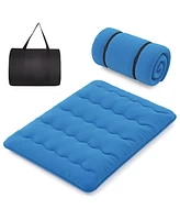 Gouun Foldable Futon Mattress with Washable Cover and Carry Bag for Camping-Queen Size