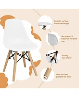 Gouun 4 Pcs Children Chair Set Medieval Style Dining Chairs with Wood Legs