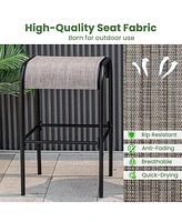 Gouun Pieces Outdoor Round Bar Table Set with 1.6 Inches Umbrella Hole