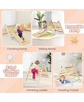 Gouun 3-in-1 Climbing Set Foldable and Adjustable Kids Triangle Set