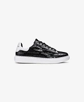 Karl Lagerfeld Paris Men's Patent Leather Embossed Signature Logo Sneaker