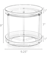 Sorbus 2 Tier Clear Lazy Susan - 2 Pack