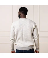 Hope & Henry Men's Organic Crew Neck Intarsia Sweater