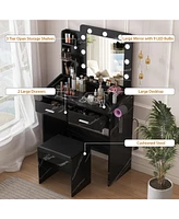 gaomon Vanity Desk with Mirror and Lights