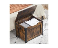 gaomon Storage Chest, Wooden Storage Trunk, Storage Bench with Safety Hinge and Lift-Top for Entryway, Bedroom