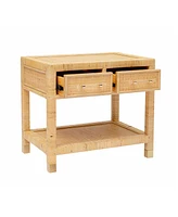 Tov Furniture 16.9" Rattan Nightstand