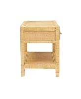 Tov Furniture 16.9" Rattan Nightstand