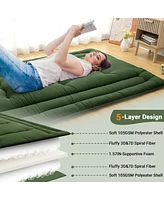 gaomon Japanese Floor Mattress Full, Foldable Futon, Thick Sleeping Pad & Portable Camping Mattress, for Living Room Guest