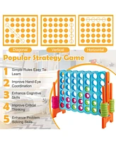 Gouun 4 in A Row 4-to-Score Giant Jumbo Game Set for Family Party Holiday