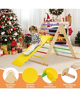 Gouun Kids Climbing Triangle Set with Adjustable and Reversible Ramp