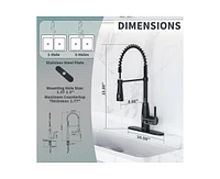 Casainc Pull Down Sprayer Kitchen Faucet with Touchless Sensor and Digital Temperature Display