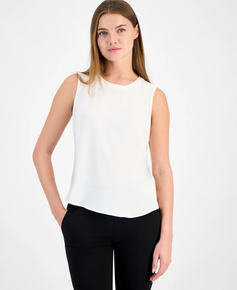 Anne Klein Women's Sleeveless Scoop-Neck Blouse