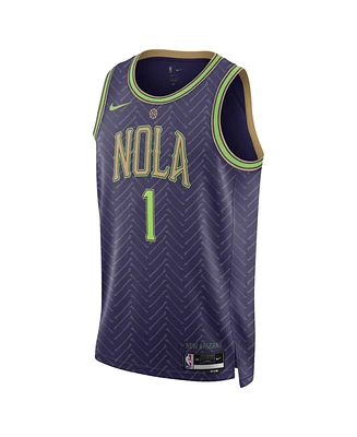 Nike Men's and Women's Purple Zion Williamson New Orleans Pelicans 2024/25 City Edition Finished Swingman Jersey