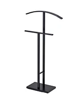 Kings Brand Furniture Dossi Gold Metal Suit Rack Valet Stand