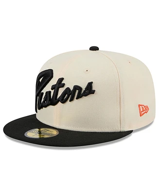 New Era Men's Tan Detroit Pistons 2024/25 City Edition 59FIFTY Fitted Hat