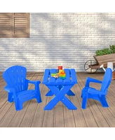 Gouun 3-Piece Plastic Children Play Table Chair Set