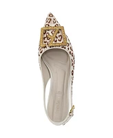 Franco Sarto Women's Racer Ornament Pointed Toe Block Heel Slingback Pumps