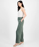 Anne Klein Women's Pull-On High-Rise Wide-Leg Pants