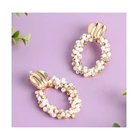 Sohi Women's Wreath Drop Earrings