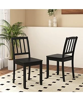 Gouun Wood Dining Chair Set of 2 with Rubber Wood Legs