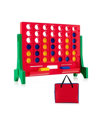 Gouun Jumbo 4-to-Score Connect Game Set with Carrying Bag and 42 Coins