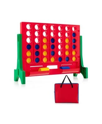 Gouun Jumbo 4-to-Score Connect Game Set with Carrying Bag 42 Coins