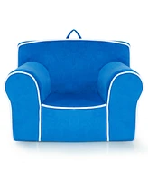 Gouun Upholstered Kids Sofa with Velvet Fabric and High-Quality Sponge