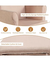 Gouun Baby Nursery Relax Rocker Rocking Chair Glider and Ottoman Cushion Set