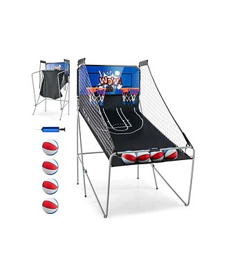 Gouun Dual Shot Basketball Arcade Game with 8 Modes and 4 Balls