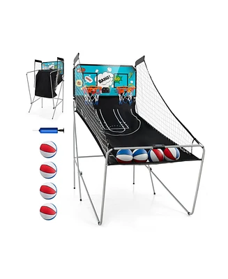 Gouun Dual Shot Basketball Arcade Game with 8 Game Modes and 4 Balls