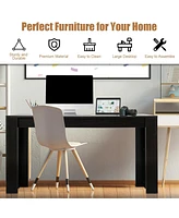 Gouun 63 Inch Rectangular Modern Dining Kitchen Table for 6 People