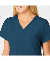 Wink Women's W123 Flex Back Stylized V-Neck Scrub Top