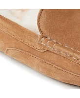 Fireside By Dearfoams Men's Melbourne Genuine Shearling Moccasin Slipper