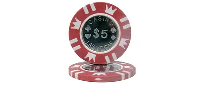 Slickblue Poker Chips with Coin Inlay - 25-Pack, $1000 Denomination