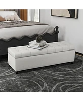 The Pop Home Modern Storage Ottoman, Multipurpose Footstool & Storage Bench-The Pop Home