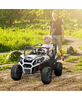 Qaba 2 Seater 24V Electric Car for Kids with Remote Control,