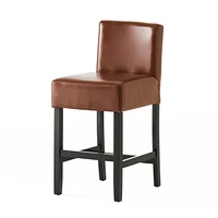The Pop Home Set of 2 Modern Counter Stools,Soft Upholstered Seat for Kitchen & Dining-The