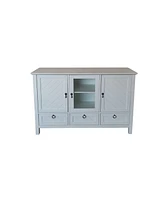 Kings Brand Furniture Chardonnay 3-Drawer White Console Table