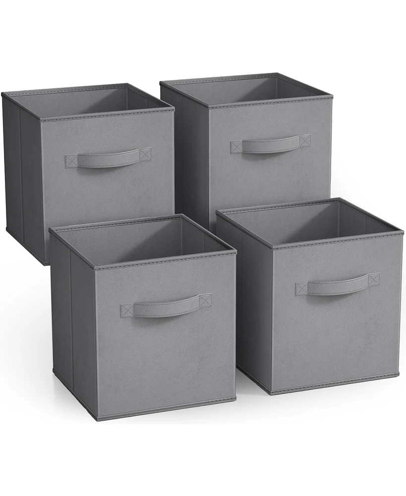 Sorbus 11 Inch Pack Foldable Fabric Storage Cube Bins with Handles - for Organizing Pantry, Closet, Nursery, Playroom